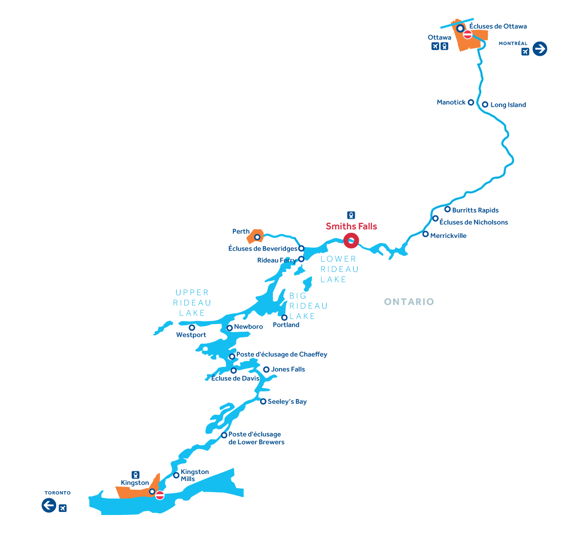 Carte du Canal Rideau