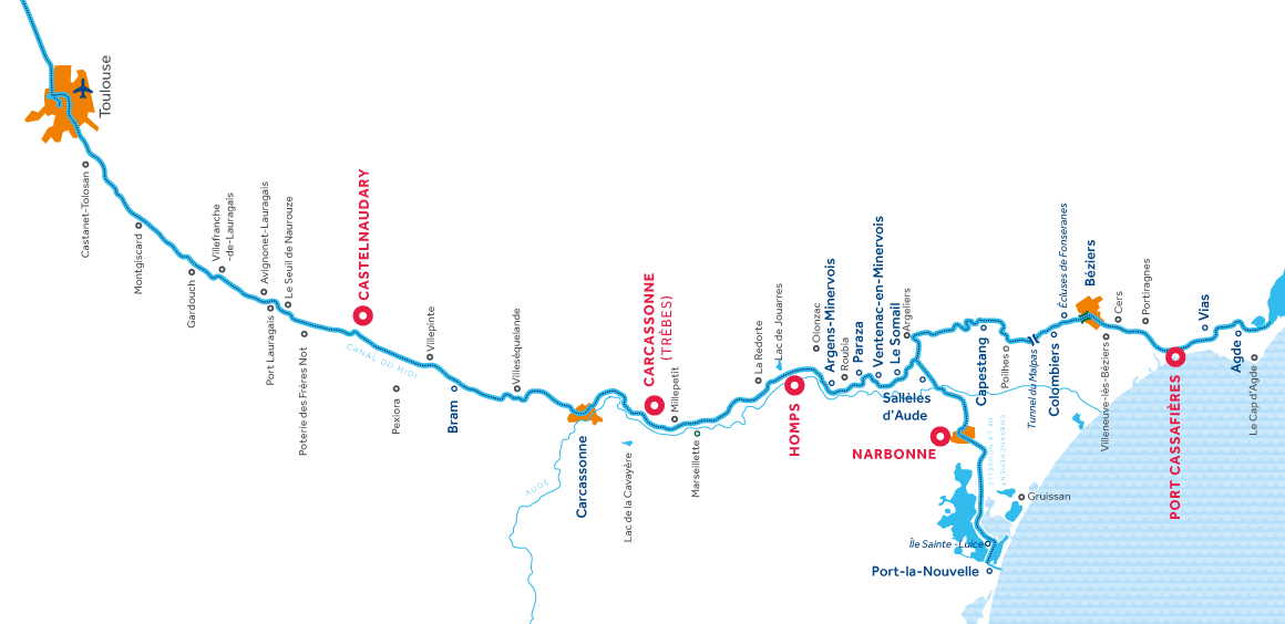 Carte: Canal du Midi